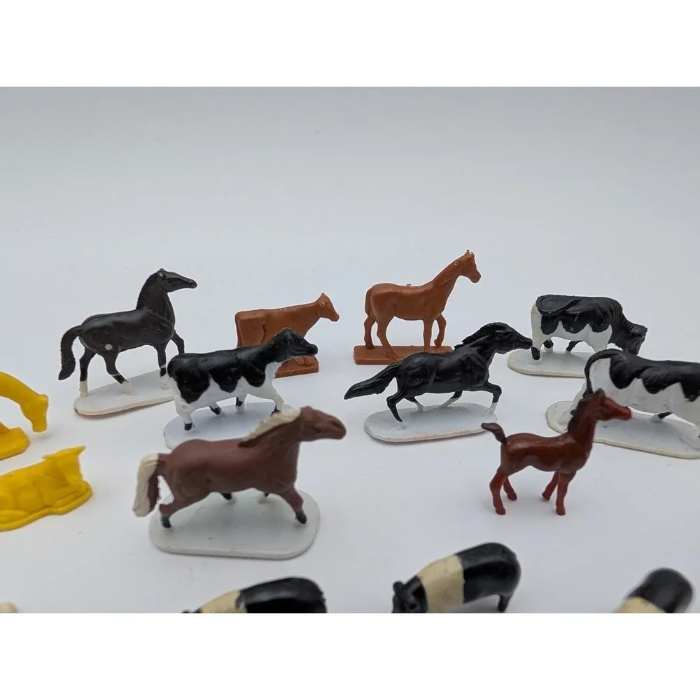 Micro Mini‎ Farm Animals Horse Cow Pig Chicken Lot